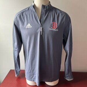 Adidas Boston Red Socks Baseball Quarter Zip in Silver Gray Size Medium in GUC